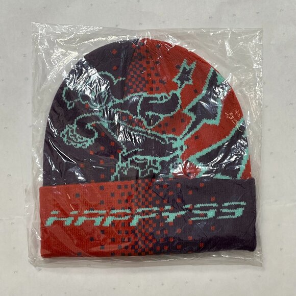 Happy99 online pixel star beanie red/orange new - Picture 1 of 2